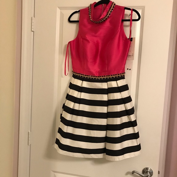 Mac Duggal Dresses & Skirts - Mac Duggal After Five (5) Pink striped dress